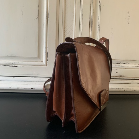 Zara Brown Leather Crossbody Bag Purse - Picture 4 of 7